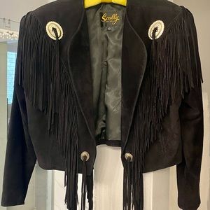 Scully Western crop suede jacket